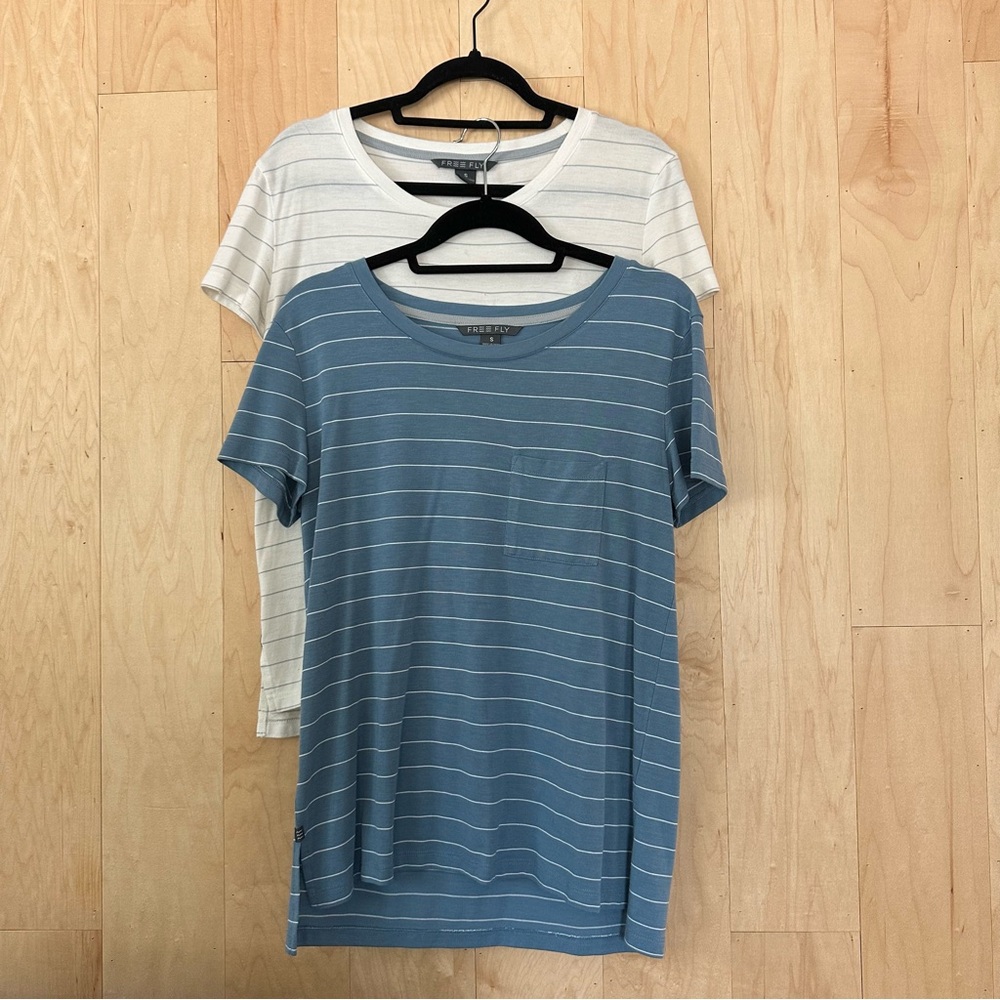 Set of Free Fly Bamboo Striped T Shirts